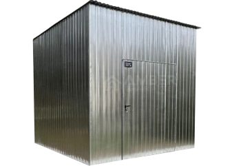 Schowek - pomieszczenie gospodarcze 3x3m - drzwi - ocynk - dach spad w tył AG1004