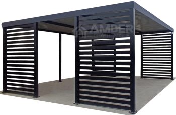 CarPort PREMIUM - Wiata samochodowa - 5x5 - Antracyt - AG1026