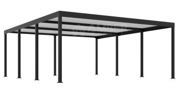 CarPort PREMIUM - Wiata samochodowa - 6x5,5 - Antracyt - AG1035
