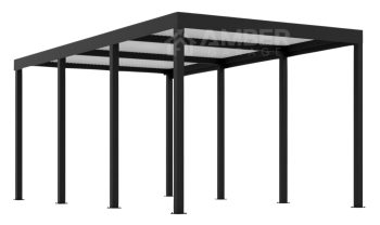 CarPort PREMIUM - Wiata samochodowa 3x5 Antracyt - AG1038