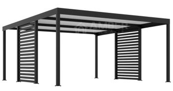 CarPort PREMIUM - Wiata samochodowa Zabudowana - 5x5 - Antracyt - AG1043