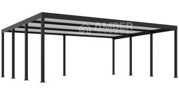 CarPort PREMIUM - wiata samochodowa - 7x5 - antracyt AG1109