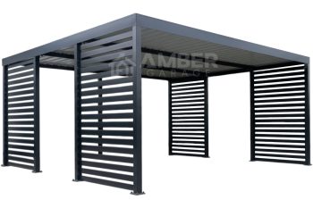 CarPort PREMIUM - wiata samochodowa 4,5x5,5 - antracyt - dodatkowa zabudowa - AG1242