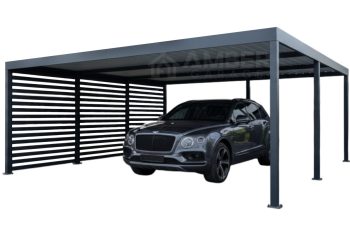 CarPort PREMIUM - wiata samochodowa zabudowana - 6x5 - antracyt - AG1248