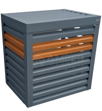 Osłona klimatyzatora / pompy ciepła - 80x50x120 - antracyt / jasny orzech AG550