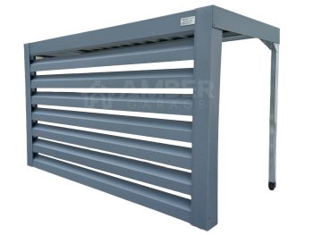 Osłona klimatyzatora / pompy ciepła - 110x40x90 - antracyt - zabudowana tylko front AG562