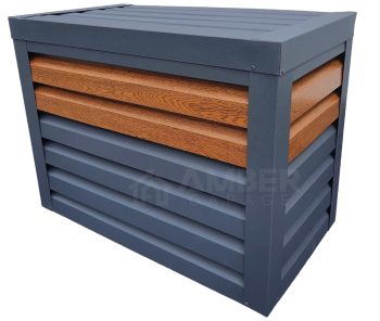 Osłona klimatyzatora / pompy ciepła - 70x40x60 - antracyt + jasny orzech TS566