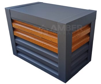 Osłona klimatyzatora / pompy ciepła - 70x40x60 - antracyt + jasny orzech AG567