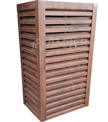 Osłona pompy ciepła - 70x40x190 cm - ciemny orzech AG568