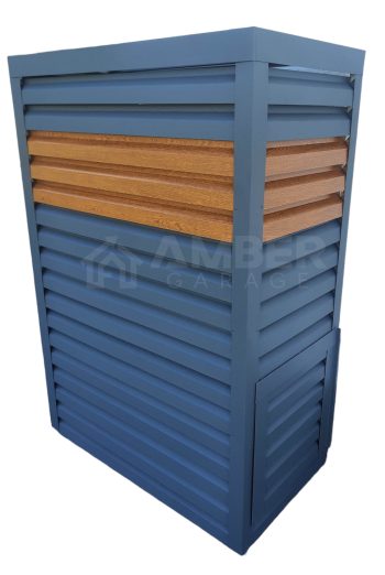 Osłona pompy ciepła - 80x50x200 - antracyt + jasny orzech AG572