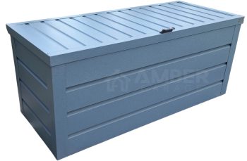 Skrzynia ogrodowa - metalowa kufer - 150x60x70 - antracyt AG609