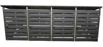 Wiata śmietnikowa 6x1,5m  Antracyt - 4X Box AG842