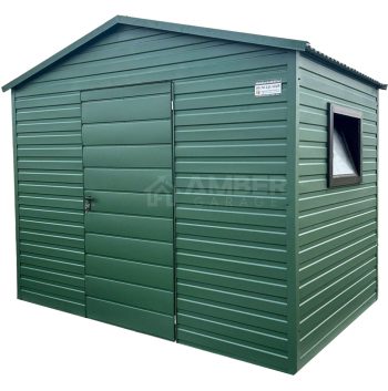 Schowek - Domek ogrodowy 3x2m - drzwi- okno - zielony - dach dwuspadowy AG866