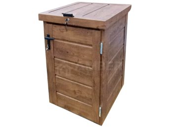 Zabudowa kosza na śmieci - wiata śmietnikowa - obudowa kubła 80x70x120 - 1x240L - ciemny orzech AG951